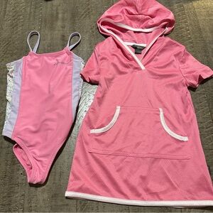 Eddie Bauer Pink Girls Swimsuit & Cover-Up
